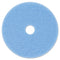 3M™ Hi-Performance Burnish Pad 3050, 20" Diameter, Sky Blue, 5/Carton (MCO59825)