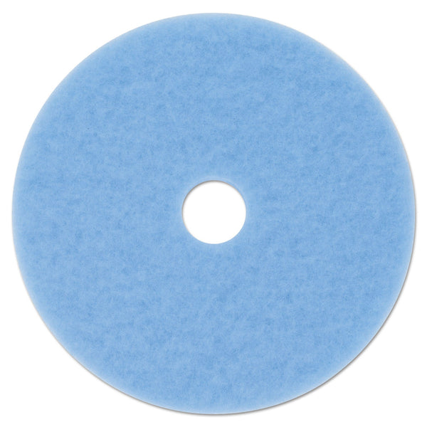 3M™ Hi-Performance Burnish Pad 3050, 27" Diameter, Sky Blue, 5/Carton (MCO59824)