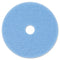 3M™ Hi-Performance Burnish Pad 3050, 27" Diameter, Sky Blue, 5/Carton (MCO59824)
