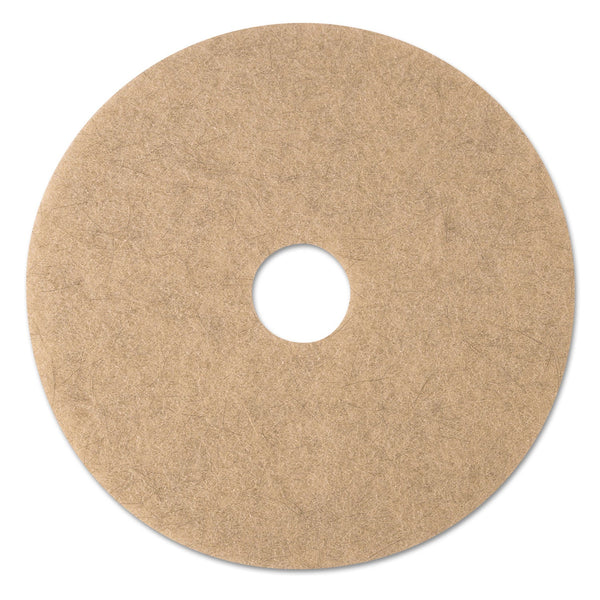 3M™ Ultra High-Speed Natural Blend Floor Burnishing Pads 3500, 20" Diameter, Tan, 5/Carton (MCO19008)