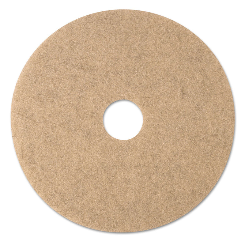 3M™ Ultra High-Speed Natural Blend Floor Burnishing Pads 3500, 20" Diameter, Tan, 5/Carton (MCO19008)