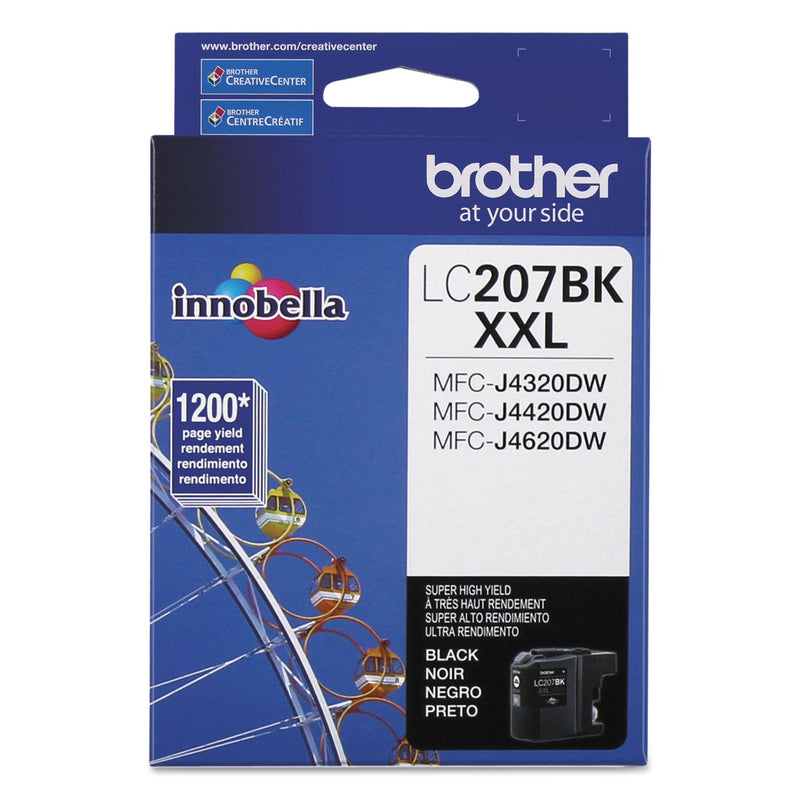 Brother LC207BK Innobella Super High-Yield Ink, 1200 Page-Yield, Black (BRTLC207BK)