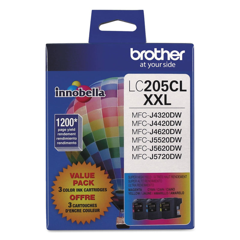 Brother LC2053PKS Innobella Super High-Yield Ink, 1200 Page-Yield, Cyan/Magenta/Yellow (BRTLC2053PKS)