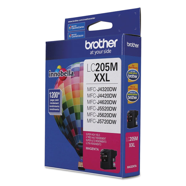 Brother LC205M Innobella Super High-Yield Ink, 1200 Page-Yield, Magenta (BRTLC205M)