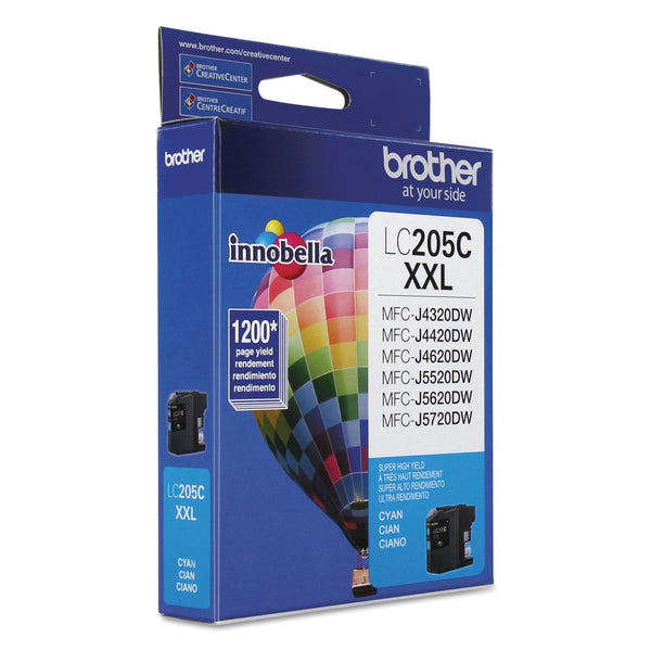 Brother LC205C Innobella Super High-Yield Ink, 1200 Page-Yield, Cyan (BRTLC205C)