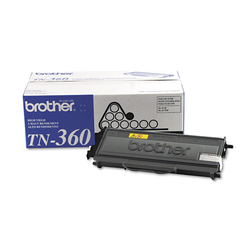 Brother TN360 High-Yield Toner, 2600 Page-Yield, Black (BRTTN360)