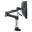 3M™ Dual Monitor Swivel Arm, 360 Degree Rotation, +15 Degree/-90 Degree Tilt, 180 Degree Pan, Black/Gray, Supports 30 lb (MMMMA140MB)
