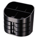 Officemate Double Supply Organizer, 11-Compartment, 6 1/2w x 4 3/4d x 5 3/4h, Black (OIC22822)