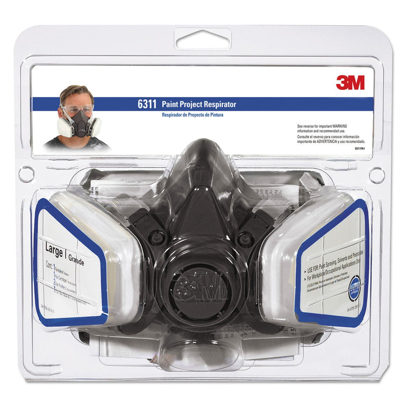 3M™ Half Facepiece Paint Spray/Pesticide Respirator, Large (MMM6311PA1A)