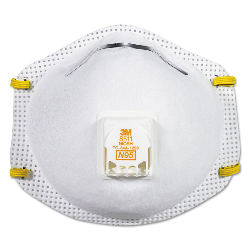 3M™ Particulate Respirator w/Cool Flow Exhalation Valve, 10 Masks/Box (MMM8511) (MMM8511)