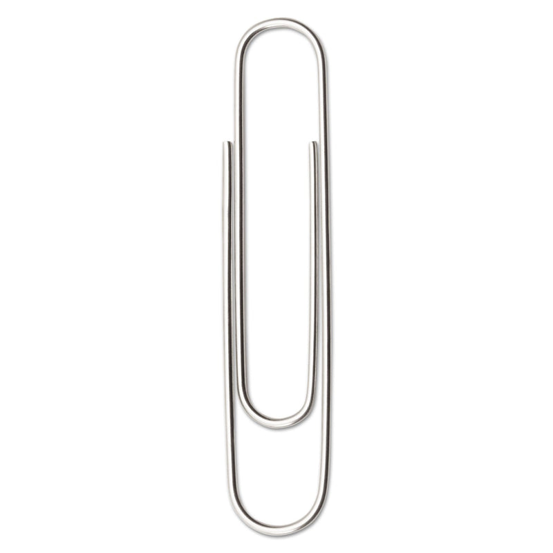 ACCO Paper Clips, Jumbo, Smooth, Silver, 100 Clips/Box, 10 Boxes/Pack (ACC72580)
