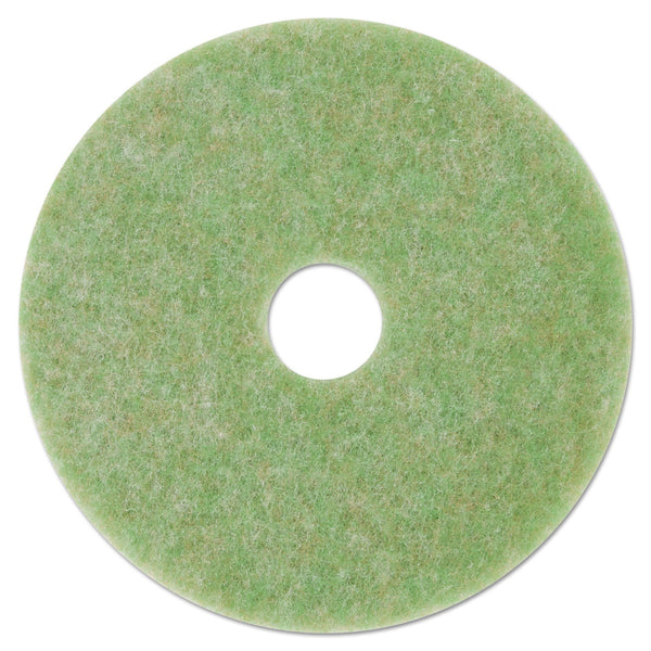 3M™ Low-Speed TopLine Autoscrubber Floor Pads 5000, 13" Diameter, Green/Amber, 5/Carton (MCO18045)
