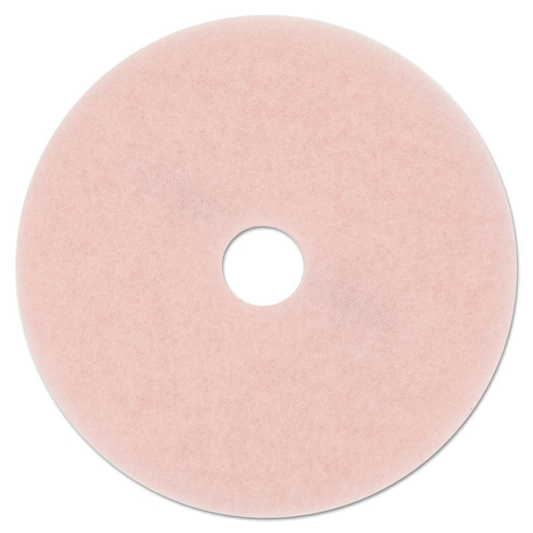 3M™ Ultra High-Speed Eraser Floor Burnishing Pad 3600, 27" Diameter, Pink, 5/Carton (MCO25863)