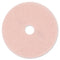 3M™ Ultra High-Speed Eraser Floor Burnishing Pad 3600, 27" Diameter, Pink, 5/Carton (MCO25863)