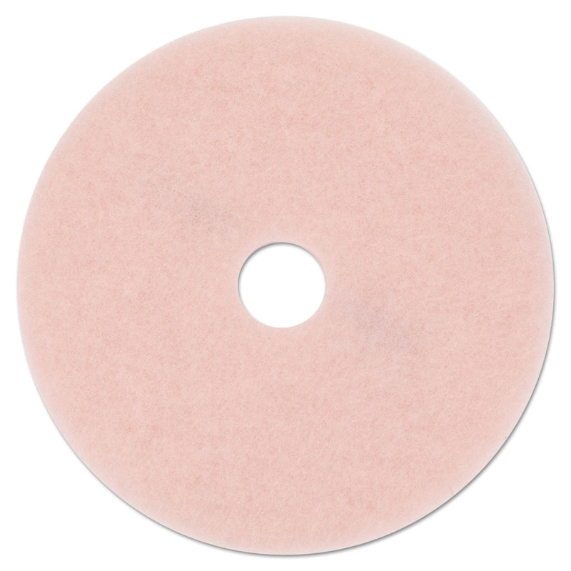 3M™ Ultra High-Speed Eraser Floor Burnishing Pad 3600, 27" Diameter, Pink, 5/Carton (MCO25863)