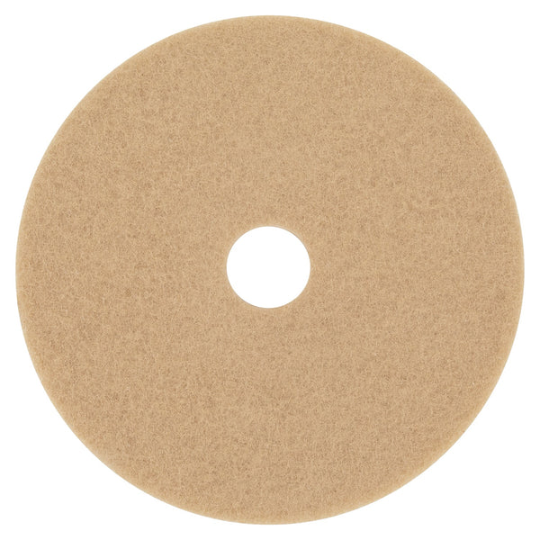 3M™ Ultra High-Speed Floor Burnishing Pads 3400, 20" Diameter, Tan, 5/Carton (MMM05606)