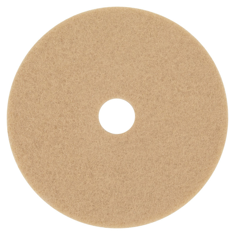 3M™ Ultra High-Speed Floor Burnishing Pads 3400, 20" Diameter, Tan, 5/Carton (MMM05606)