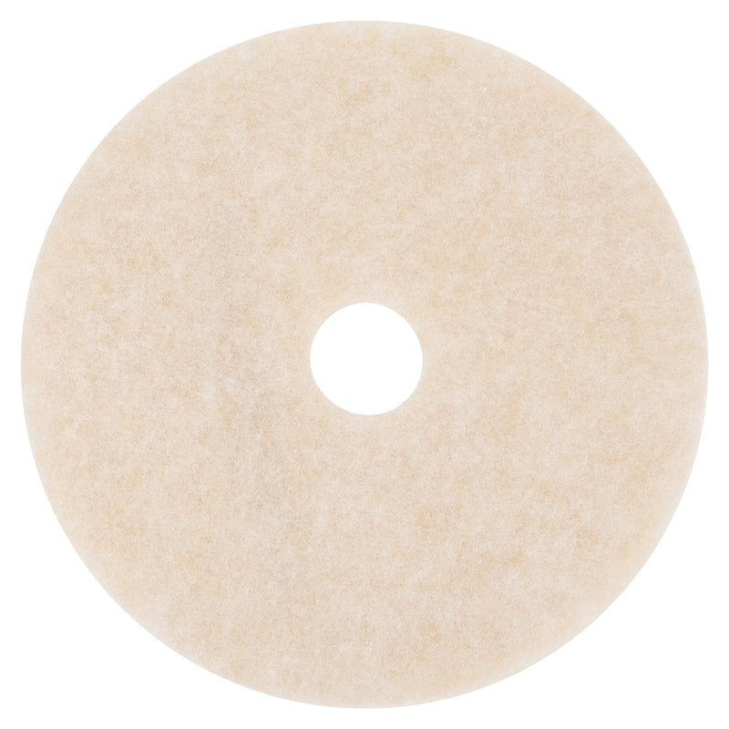 3M™ Ultra High-Speed TopLine Floor Burnishing Pads 3200, 20" Diameter, White/Amber, 5/Carton (MMM18066)