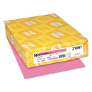 Astrobrights® Color Cardstock, 65 lb, 8.5 x 11, Pulsar Pink, 250/Pack (WAU21041)