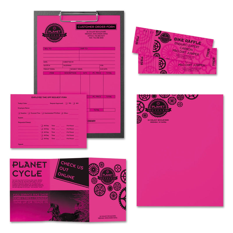 Astrobrights® Color Paper, 24 lb, 8.5 x 11, Fireball Fuchsia, 500/Ream (WAU22681)