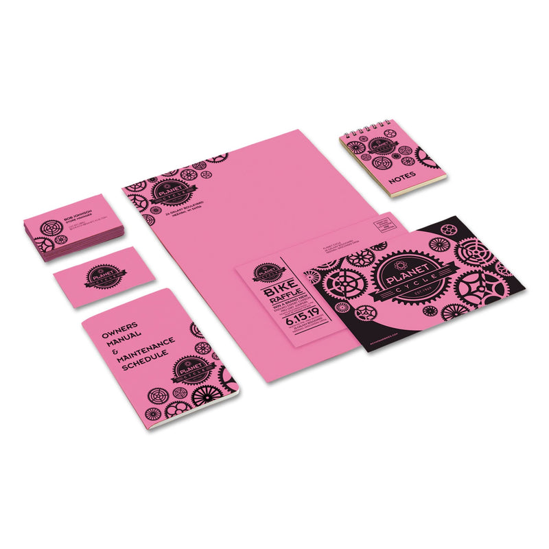 Astrobrights® Color Cardstock, 65 lb, 8.5 x 11, Pulsar Pink, 250/Pack (WAU21041)
