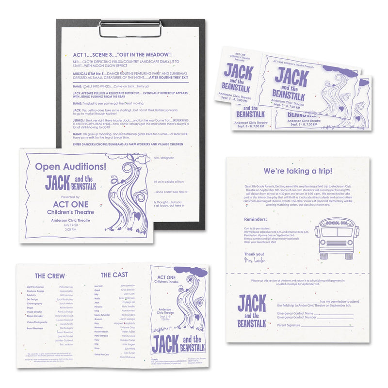 Astrobrights® Color Paper, 24 lb, 8.5 x 11, Stardust White, 500/Ream (WAU22301)