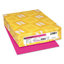 Astrobrights® Color Cardstock, 65 lb, 8.5 x 11, Fireball Fuchsia, 250/Pack (WAU22881)