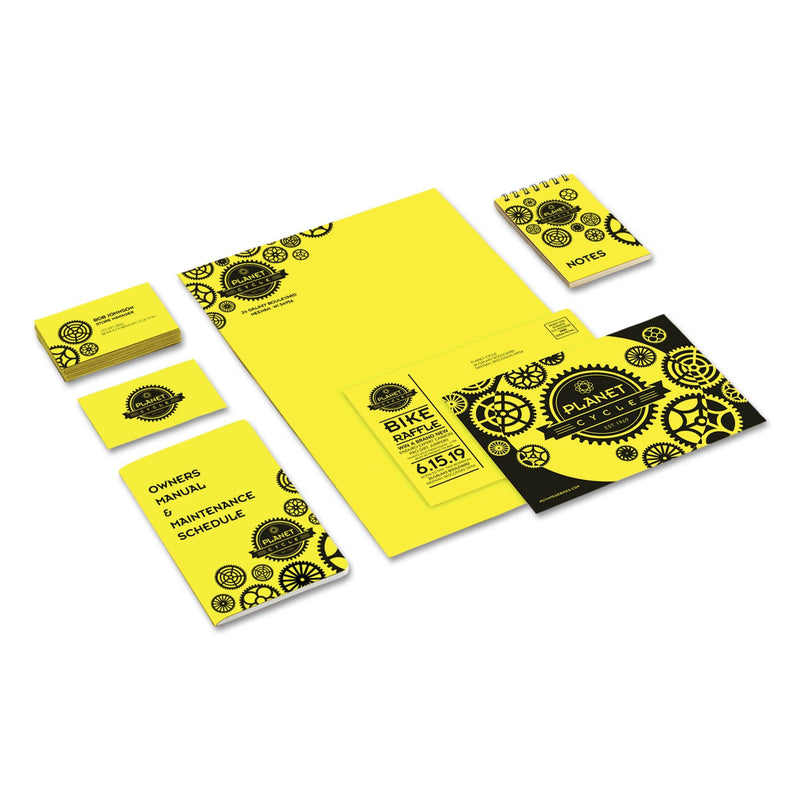 Astrobrights® Color Cardstock, 65 lb, 8.5 x 11, Lift-Off Lemon, 250/Pack (WAU21021)