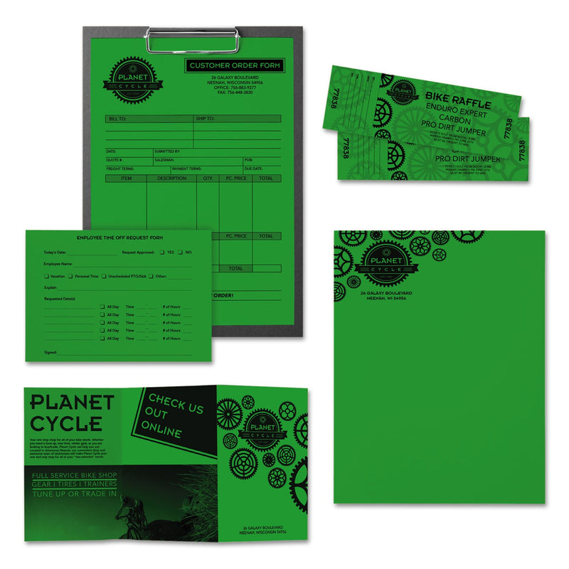 Astrobrights® Color Paper, 24 lb, 8.5 x 11, Gamma Green, 500/Ream (WAU22541)