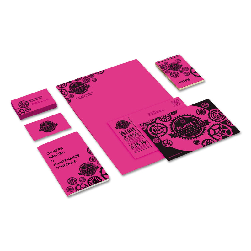 Astrobrights® Color Cardstock, 65 lb, 8.5 x 11, Fireball Fuchsia, 250/Pack (WAU22881)