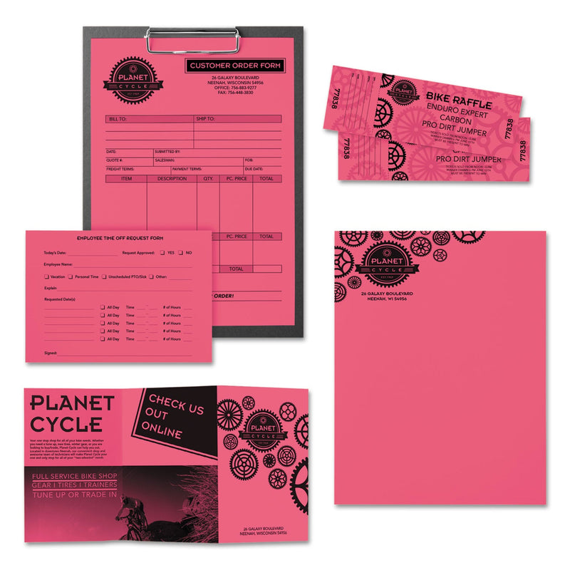 Astrobrights® Color Paper, 24 lb, 8.5 x 11, Plasma Pink, 500/Ream (WAU22119)