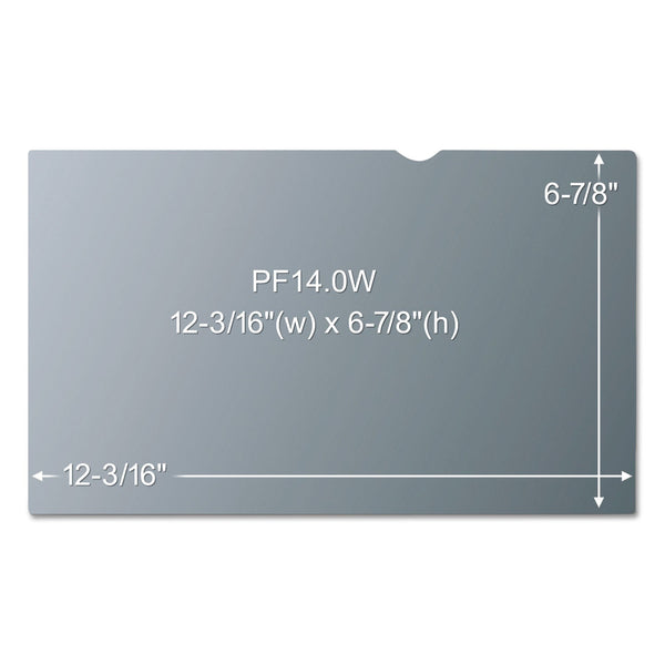 3M™ Antiglare Frameless Filter for 14" Widescreen Laptop, 16:9 Aspect Ratio (MMMAG140W9)