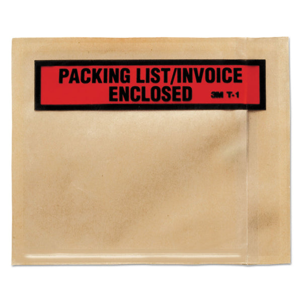 3M™ Top Print Self-Adhesive Packing List Envelope, 4.5 x 5.5, Clear, 1,000/Box (MMMT11000)