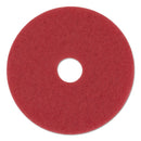 3M™ Low-Speed Buffer Floor Pads 5100, 20" Diameter, Red, 5/Carton (MMM08395)