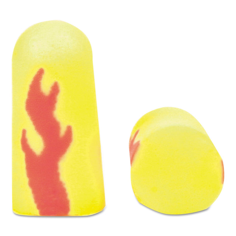 3M™ E-A-Rsoft Blasts Earplugs, Uncorded, Foam, Yellow Neon/Red Flame, 200 Pairs (MMM3121252)