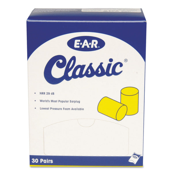 3M™ E-A-R Classic Earplugs, Pillow Paks, Uncorded, Foam, Yellow, 30 Pairs (MMM3101060)
