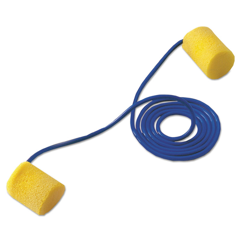 3M™ E-A-R Classic Earplugs, Corded, PVC Foam, Yellow, 200 Pairs (MMM3111101)