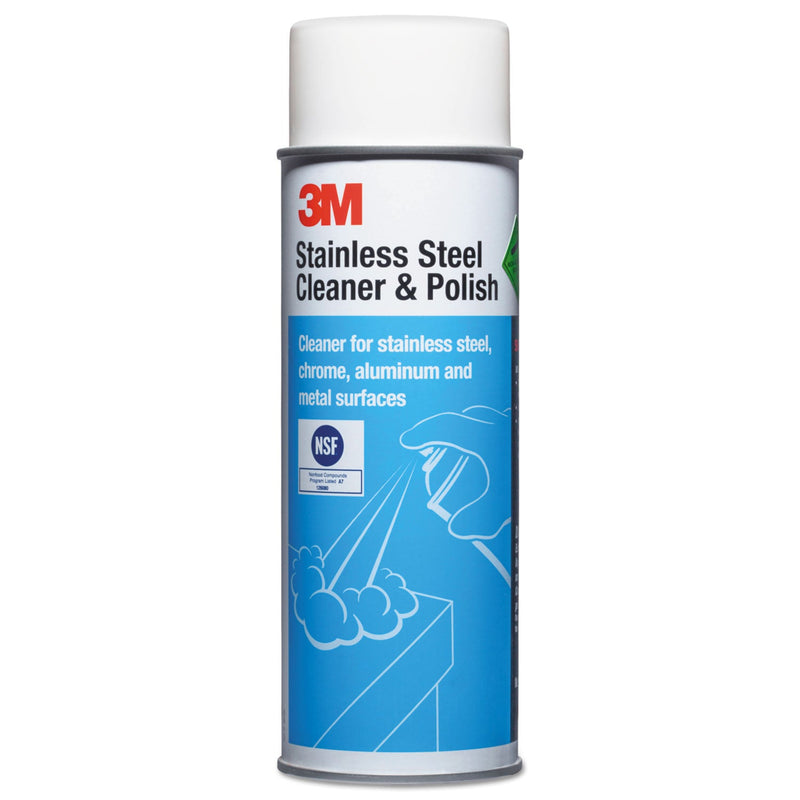 3M™ Stainless Steel Cleaner & Polish, Lime Scent, Foam, 21 oz. Aerosol Can (MCO14002)