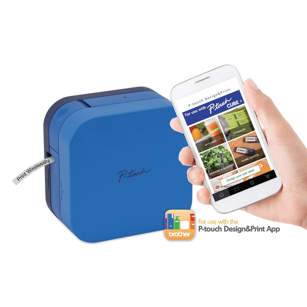 Brother PTP300BTBU Smartphone Dedicated Label Maker with Bluetooth Wireless Technology (BRTPTP300BTBU)