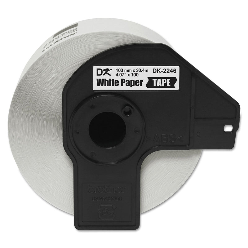 Brother DK2246 Label Tape, 4.07" x 100 ft, Black on White (BRTDK2246)