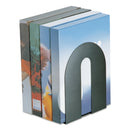 Officemate Heavy Duty Bookends, Nonskid, 8" x 8" x 10", Steel, Black (OIC93142)