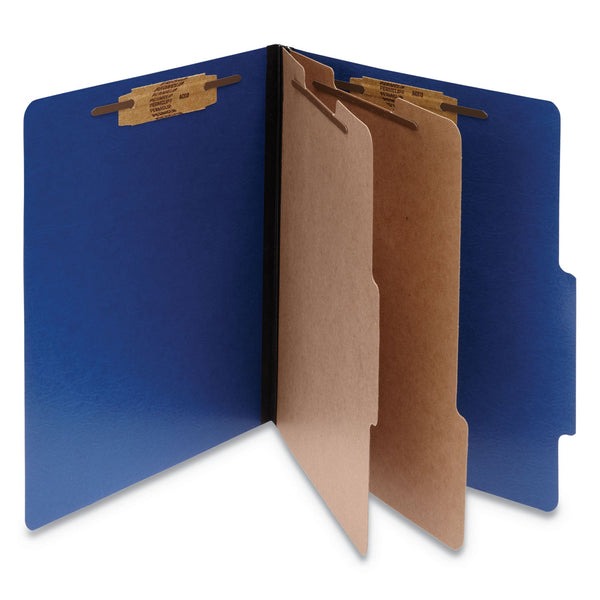 ACCO ColorLife PRESSTEX Classification Folders, 2 Dividers, Letter Size, Dark Blue, 10/Box (ACC15663)