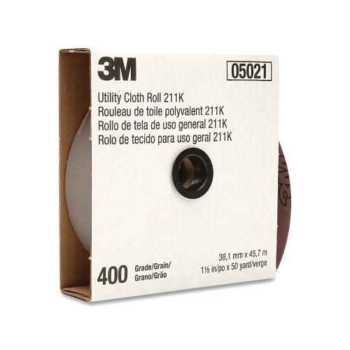 3M™ 211K Utility Cloth Rolls, 1 in, 50 yd, 400 Grit (405-051144-05001)