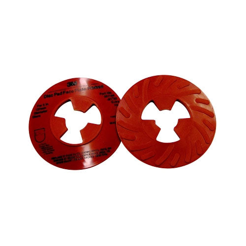 3M™ Disc Pad Face Plate, Ribbed Retainer Nut, 5 in dia, Extra Hard, Red (405-051144-81732)