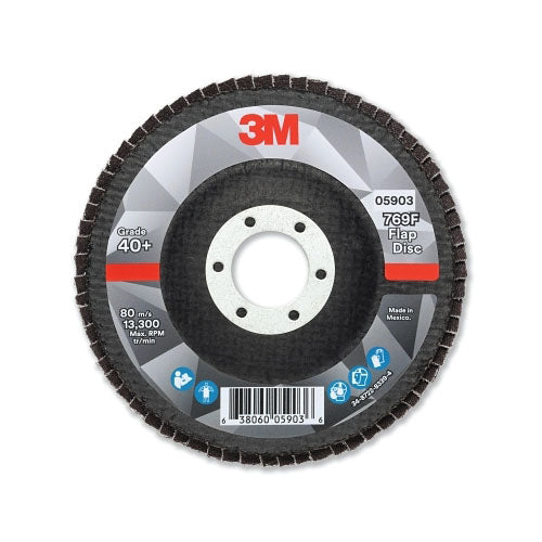 3M™ Flap Disc, 4.5 in x 7/8 in, 769F T27, 40+ Grit (405-638060-05903)