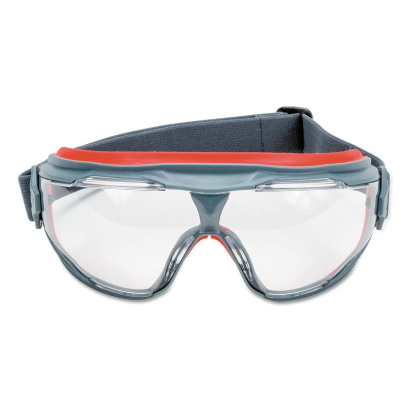 3M™ GoggleGear 500Series Safety Goggles, AntiFog, Red/Black Frame, Clear Lens,10/Ctn (MMMGG501SGAFCT)