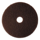 3M™ Low-Speed High Productivity Floor Pad 7100, 13" Diameter, Brown, 5/Carton (MMM08441)