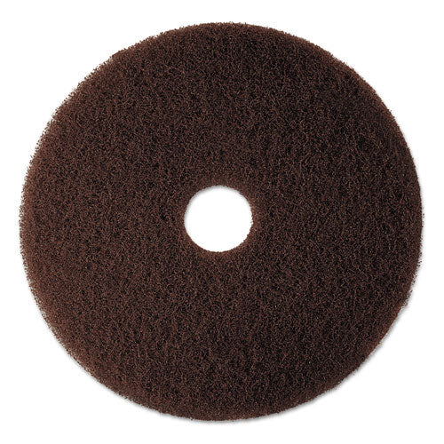 3M™ Low-Speed High Productivity Floor Pad 7100, 13" Diameter, Brown, 5/Carton (MMM08441)