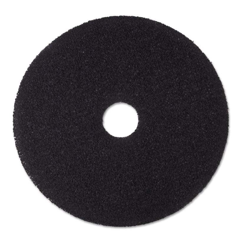 3M™ Low-Speed Stripper Floor Pad 7200, 16" Diameter, Black, 5/Carton (MMM08378)