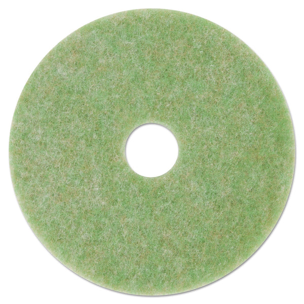 3M™ Low-Speed TopLine Autoscrubber Floor Pads 5000, 17" Diameter, Green/Amber, 5/Carton (MCO18049)